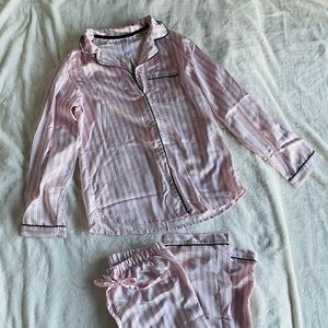 Pink and black pajamas